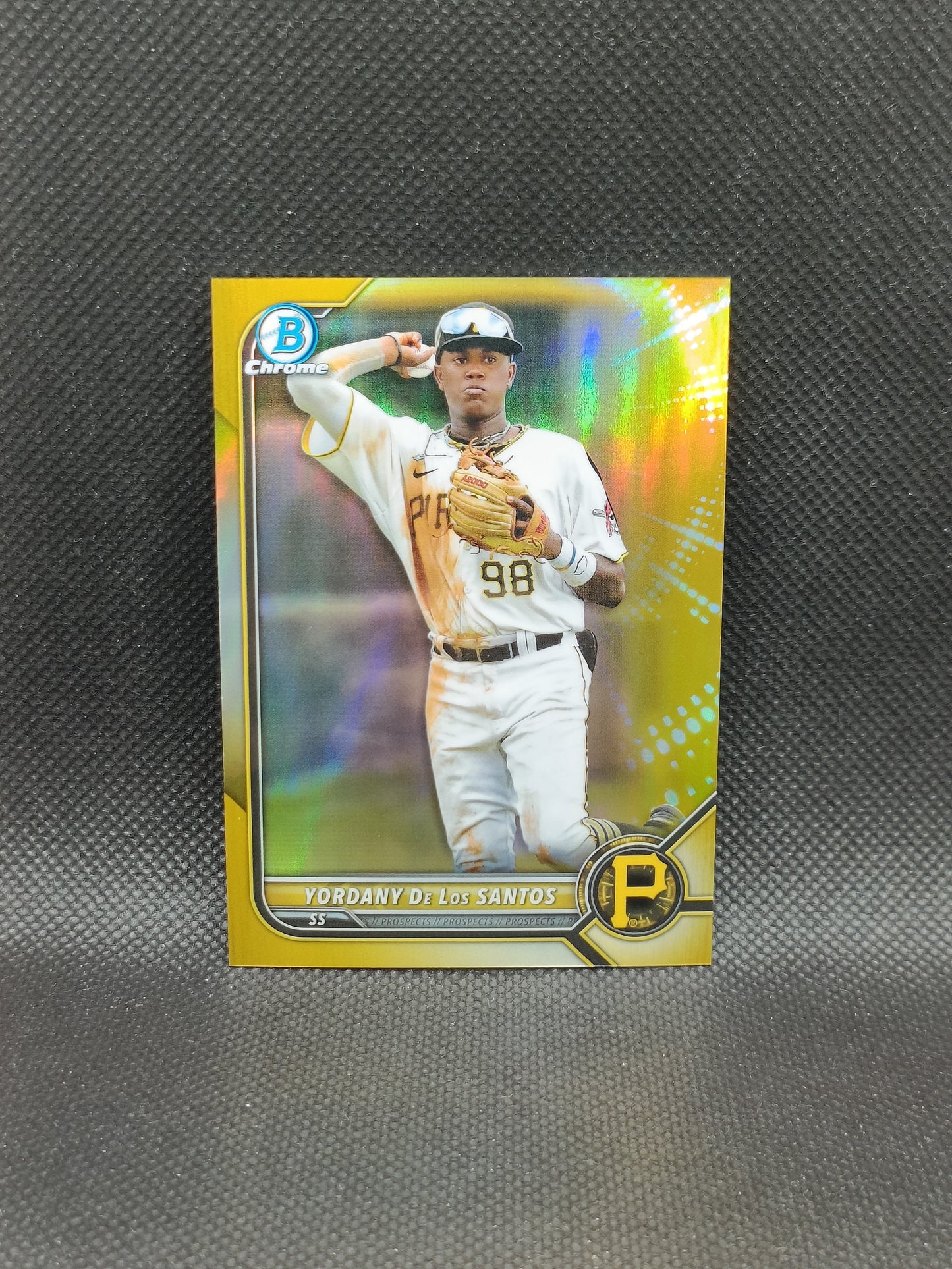 Yordany De Los Santos - 2022 Bowman Chrome Gold /50 - Pittsburgh Pirates