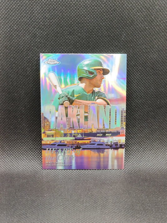 Matt Olson - 2022 Topps Chrome Heart Of The City Insert - Oakland Athletics