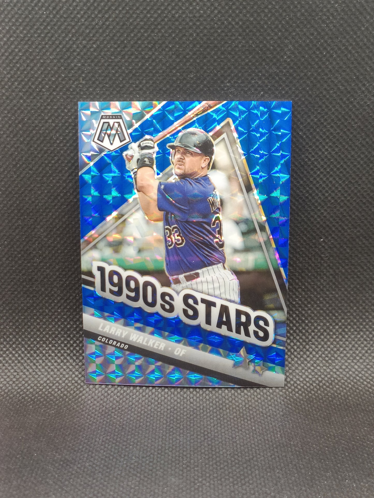 Larry Walker - 2022 Panini Mosaic 1990s Stars Insert Blue Prizm /99 - Colorado Rockies