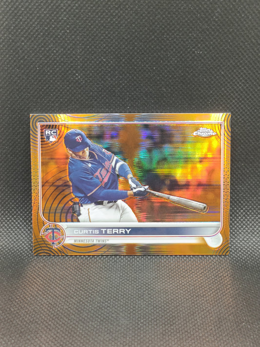 Curtis Terry - 2022 Topps Chrome Sonic Rookie Orange & Black Sonic Pulse /25 - Minnesota Twins