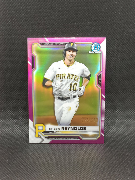 Bryan Reynolds - 2021 Bowman Chrome Pink Refractor /299 - Pittsburgh Pirates