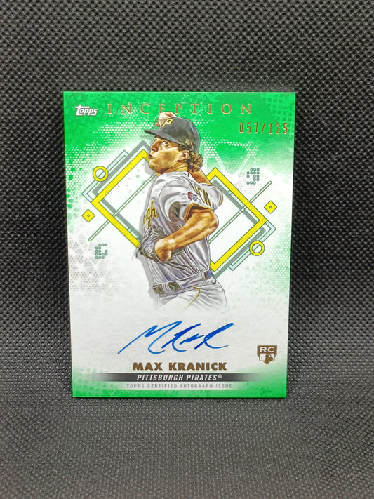 Max Kranick - 2022 Topps Inception Rookie Auto Green /125 - Pittsburgh Pirates