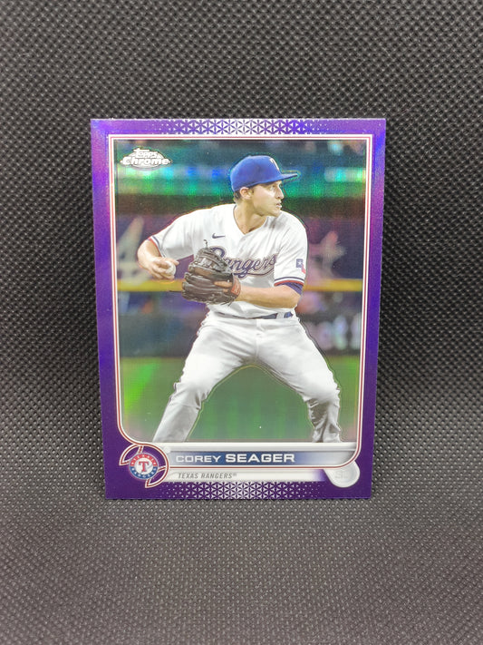 Corey Seager - 2022 Topps Chrome Update Purple Refractor - Texas Rangers