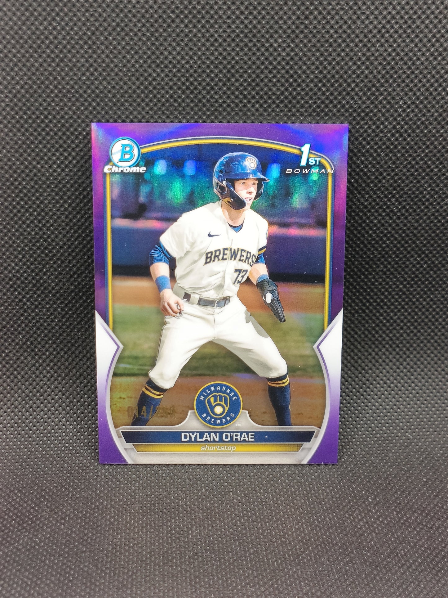 Dylan O'Rae - 2023 Bowman Chrome 1st Bowman Purple /250 - Milwaukee Brewers