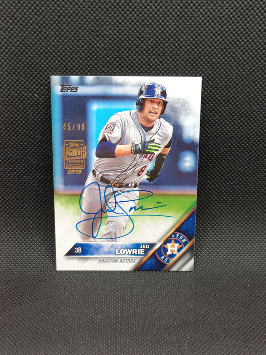 Jed Lowrie - 2019 Topps Archives Signature Series Auto /99 - Houston Astros
