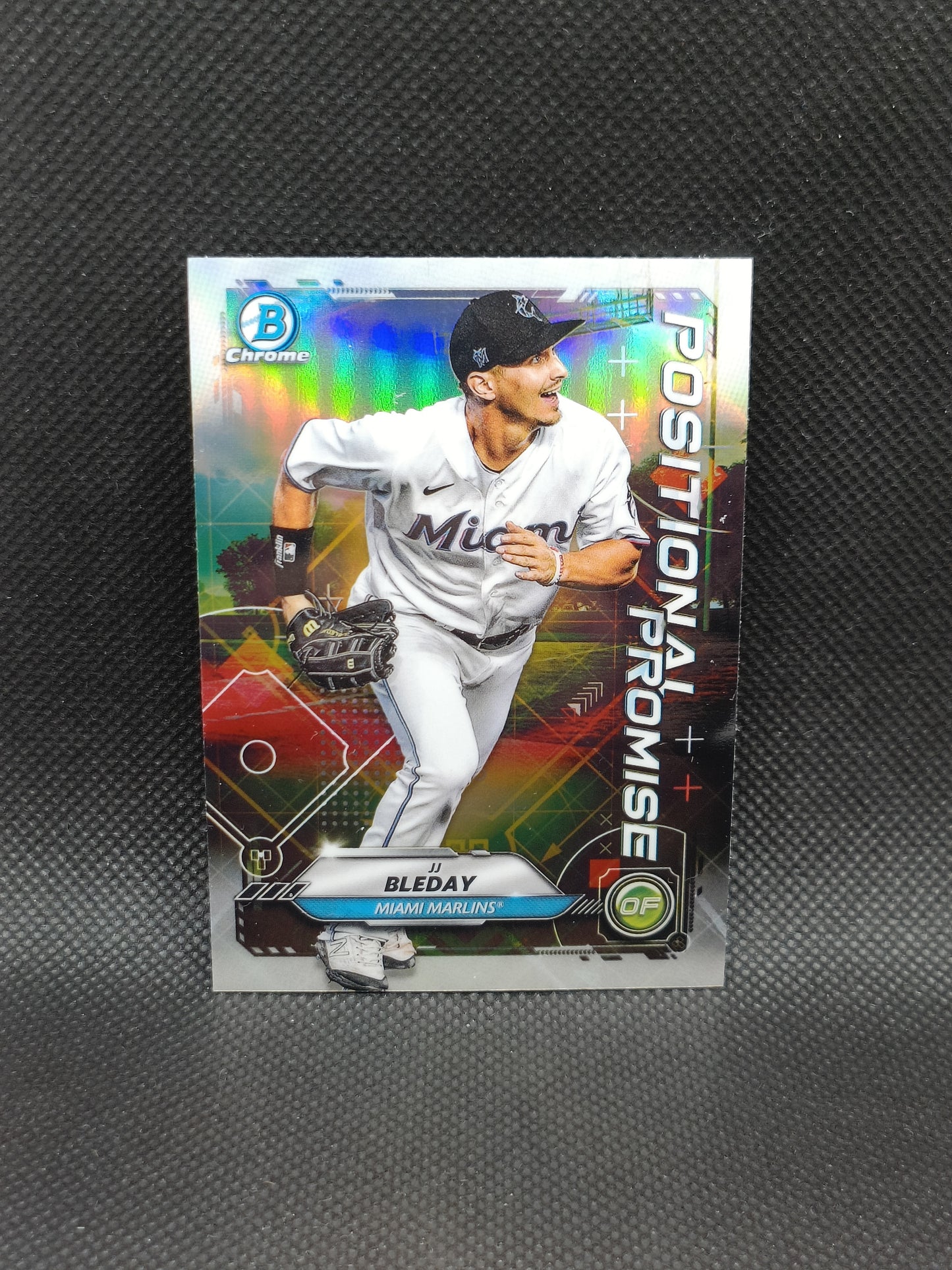 JJ Bleday - 2021 Bowman Chrome Positional Promise Insert - Miami Marlins