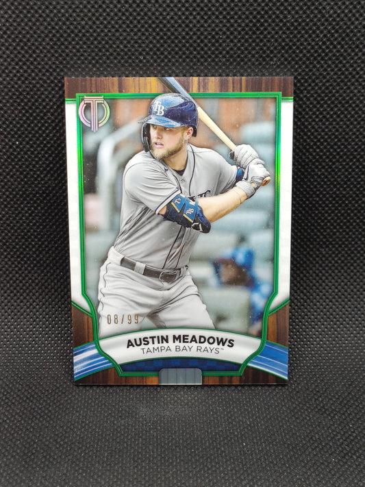 Austin Meadows - 2022 Topps Tribute Green /99 - Tampa Bay Rays