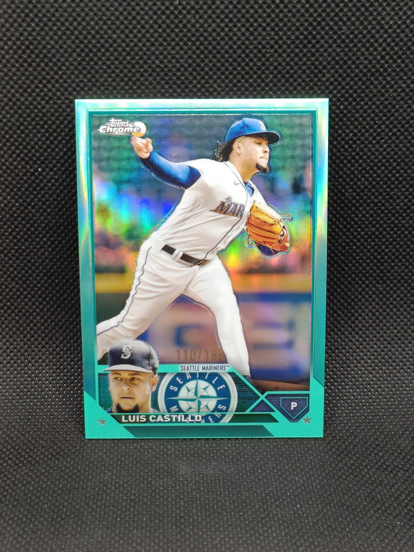 Luis Castillo - 2023 Topps Chrome Aqua Refractor /199 - Seattle Mariners