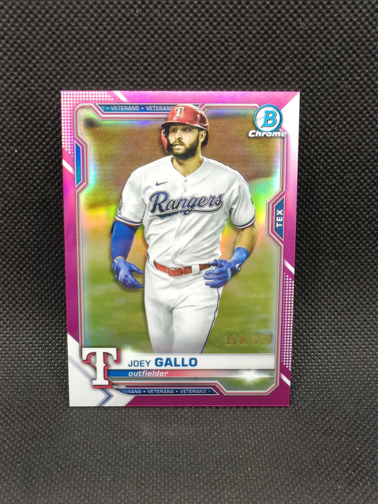 Joey Gallo - 2021 Bowman Chrome Pink Refractor /299 - Texas Rangers