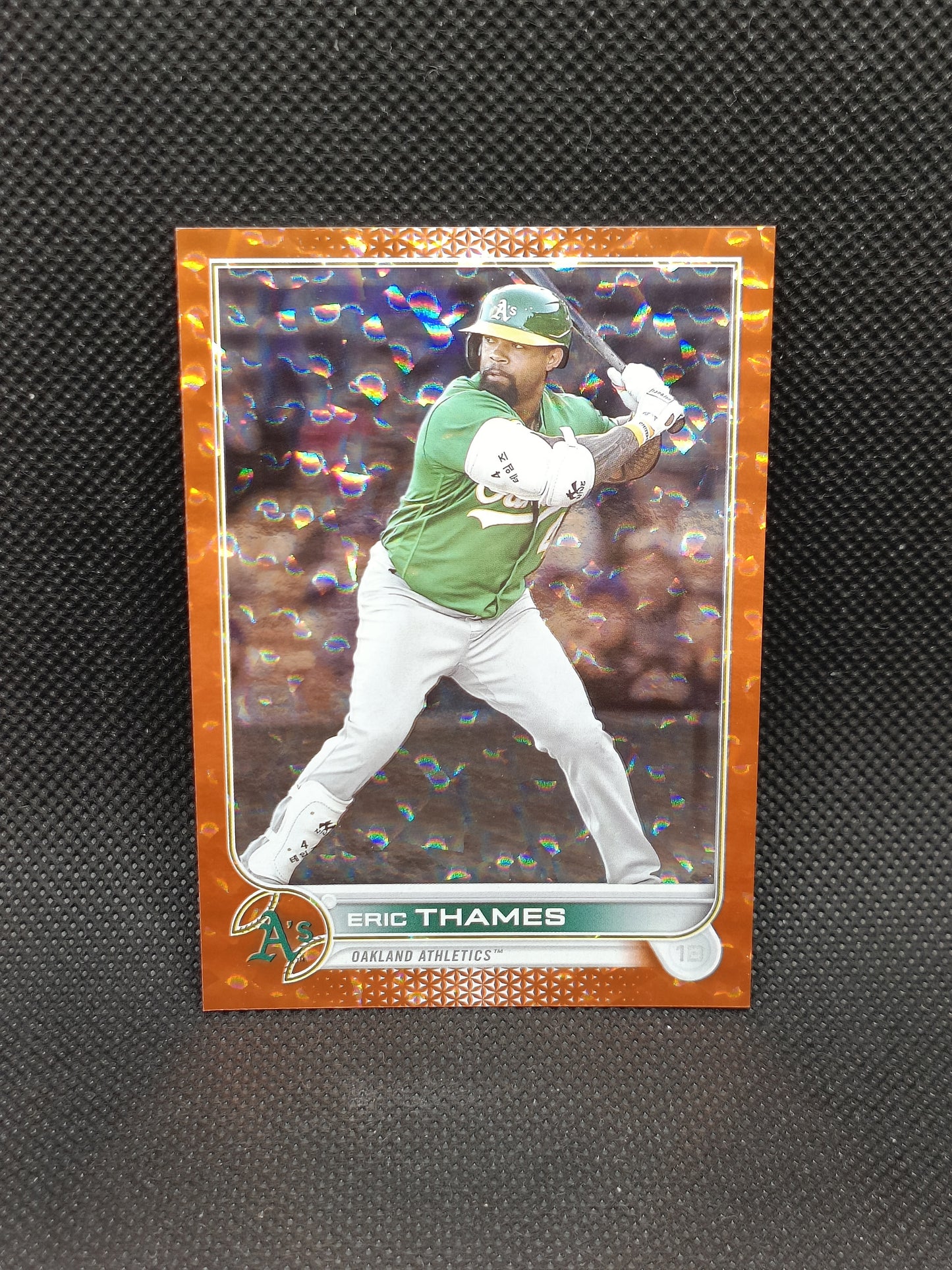 Eric Thames - 2022 Topps Update Orange Foil /299 - Oakland Athletics