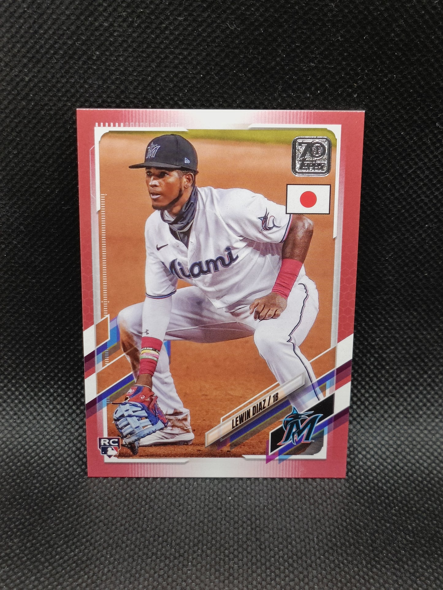 Lewin Diaz - 2021 Topps Japan Edition Rookie Red /5 - Miami Marlins