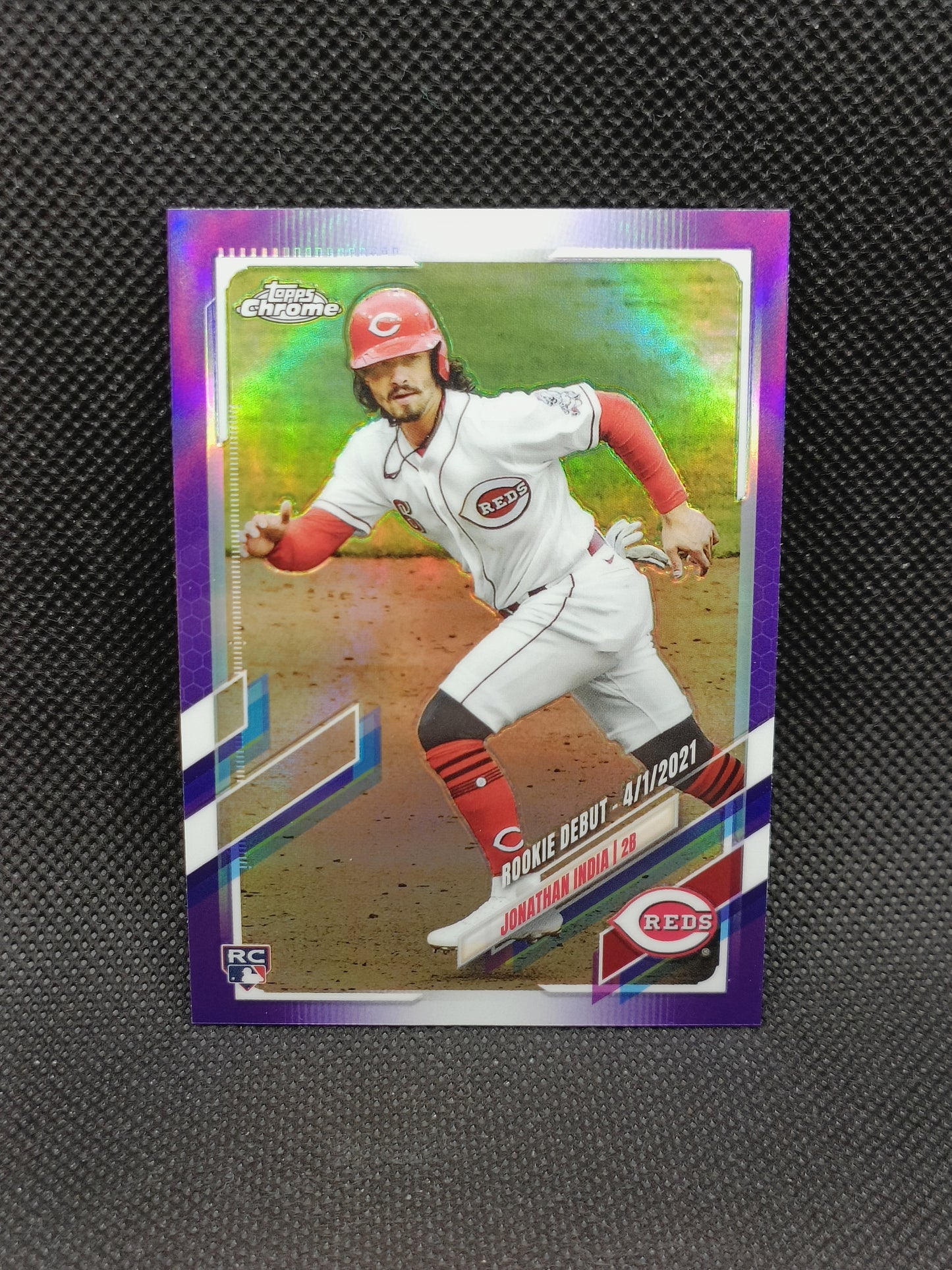 Jonathan India - 2021 Topps Chrome Update Rookie Debut Purple Refractor - Cincinnati Reds