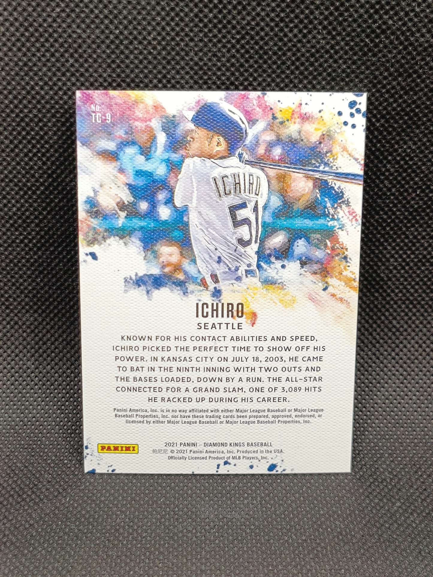 Ichiro - 2021 Panini Diamond Kings The Club Insert - Seattle Mariners