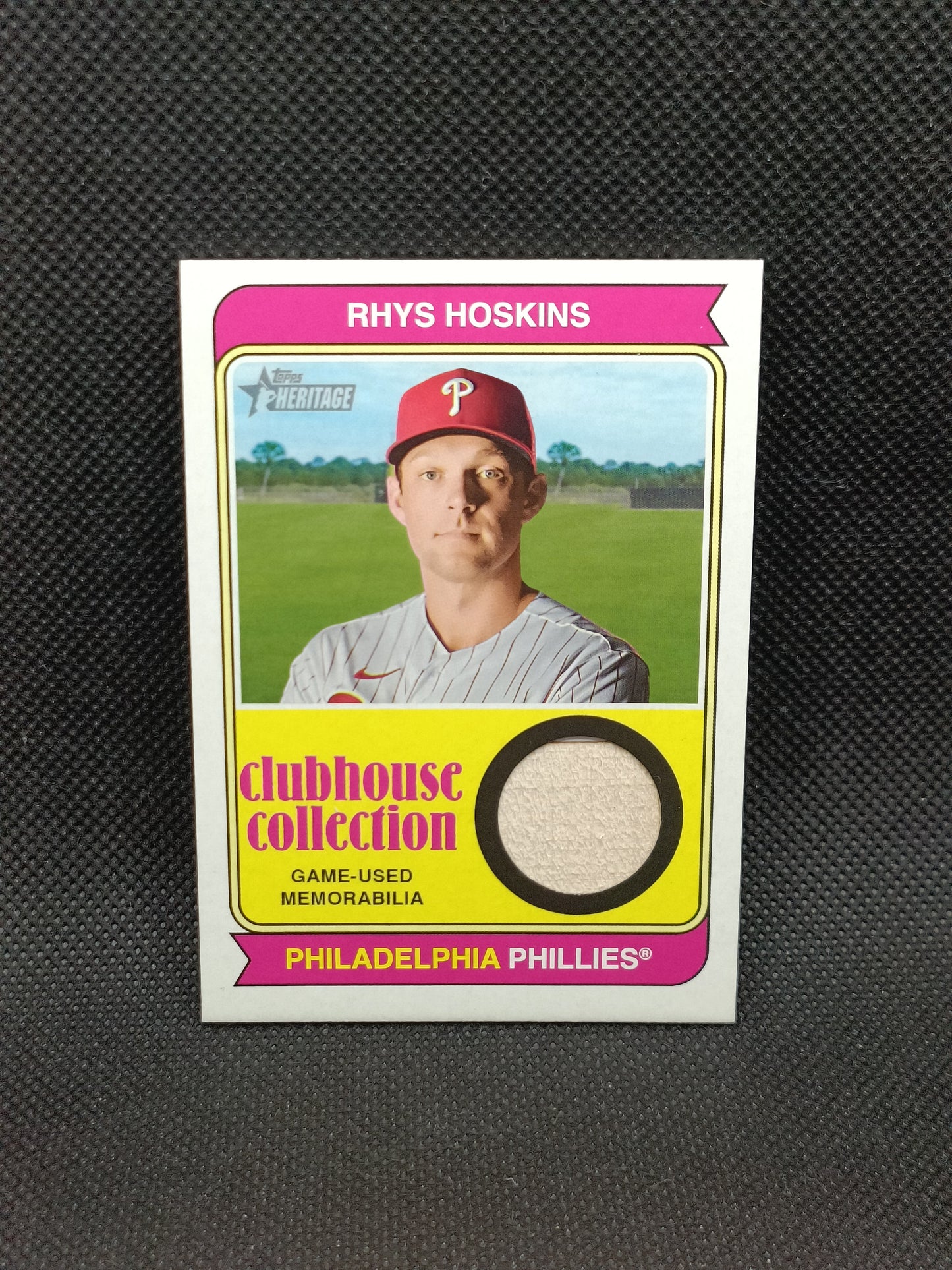 Rhys Hoskins - 2023 Topps Heritage High Number Clubhouse Collection Relic - Philadelphia Phillies