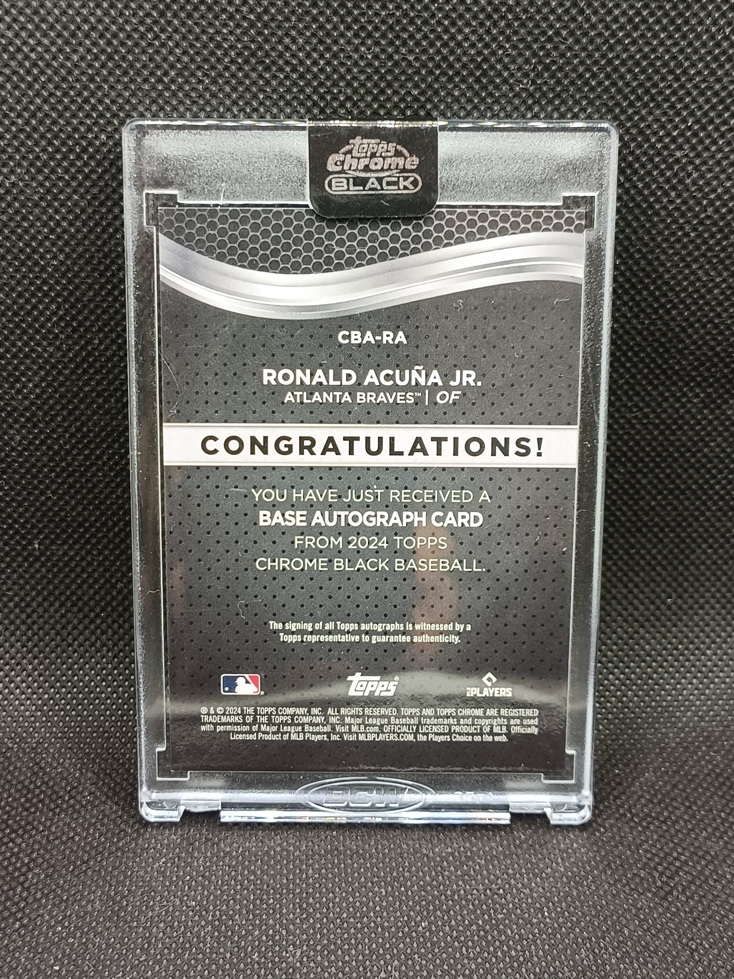 Ronald Acuna Jr - 2024 Topps Chrome Black Auto - Atlanta Braves