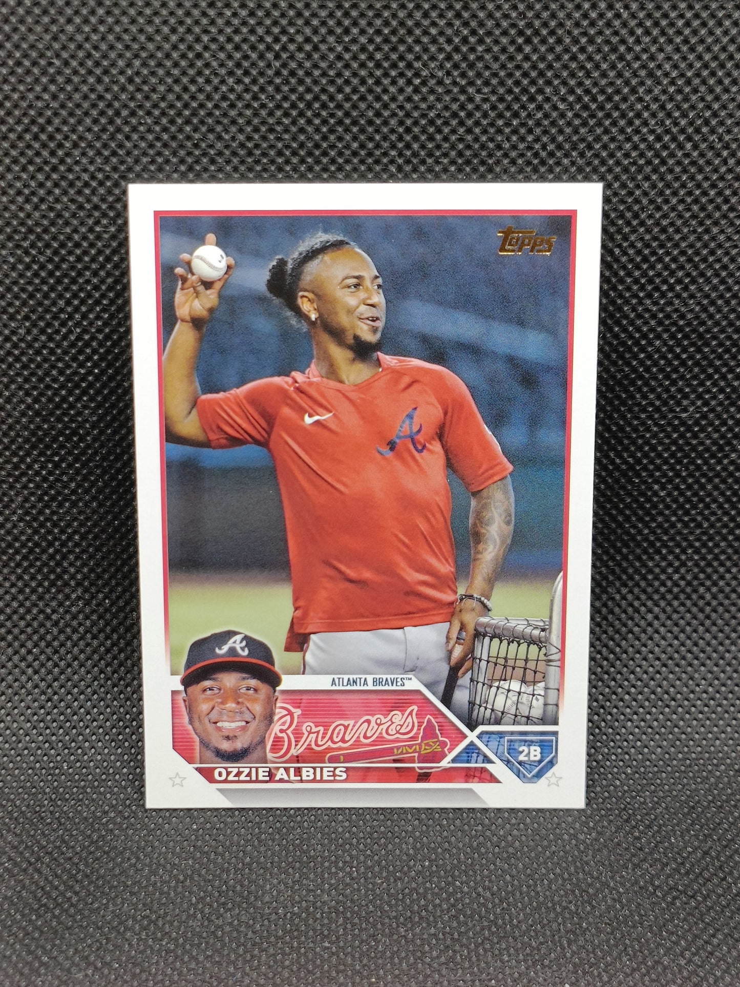 Ozzie Albies - 2023 Topps Series One Gold Mirror SSP - Atlanta Braves