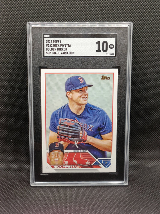 Nick Pivetta - 2023 Topps Series One Gold Mirror SSP - SGC 10 - Boston Red Sox