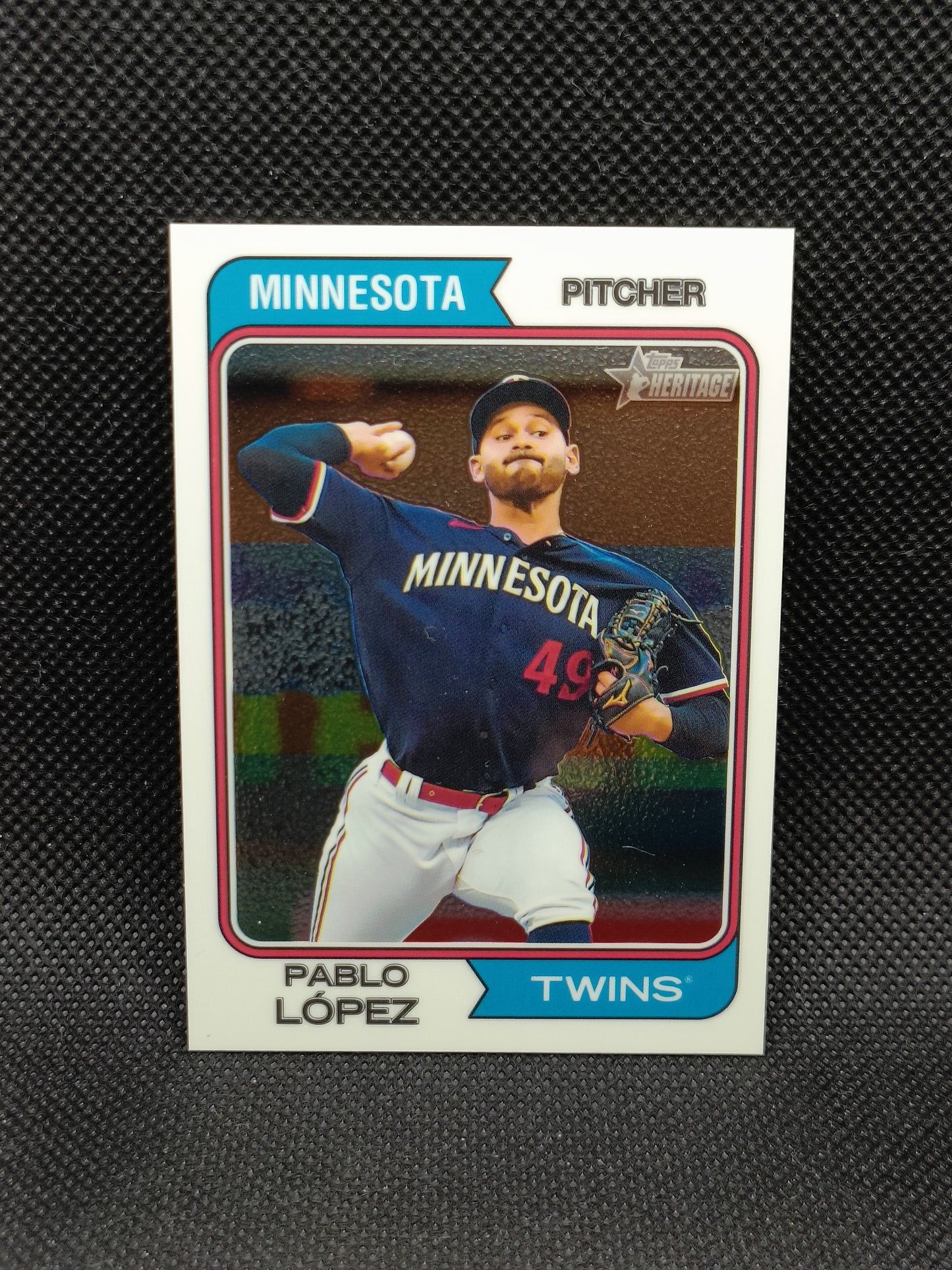 Pablo Lopez - 2023 Topps Heritage High Number Chrome /999 - Minnesota Twins