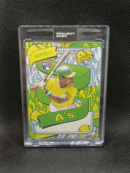 Rickey Henderson - Topps Project 2020 Tyson Beck - Print Run 2,986 - Oakland Athletics