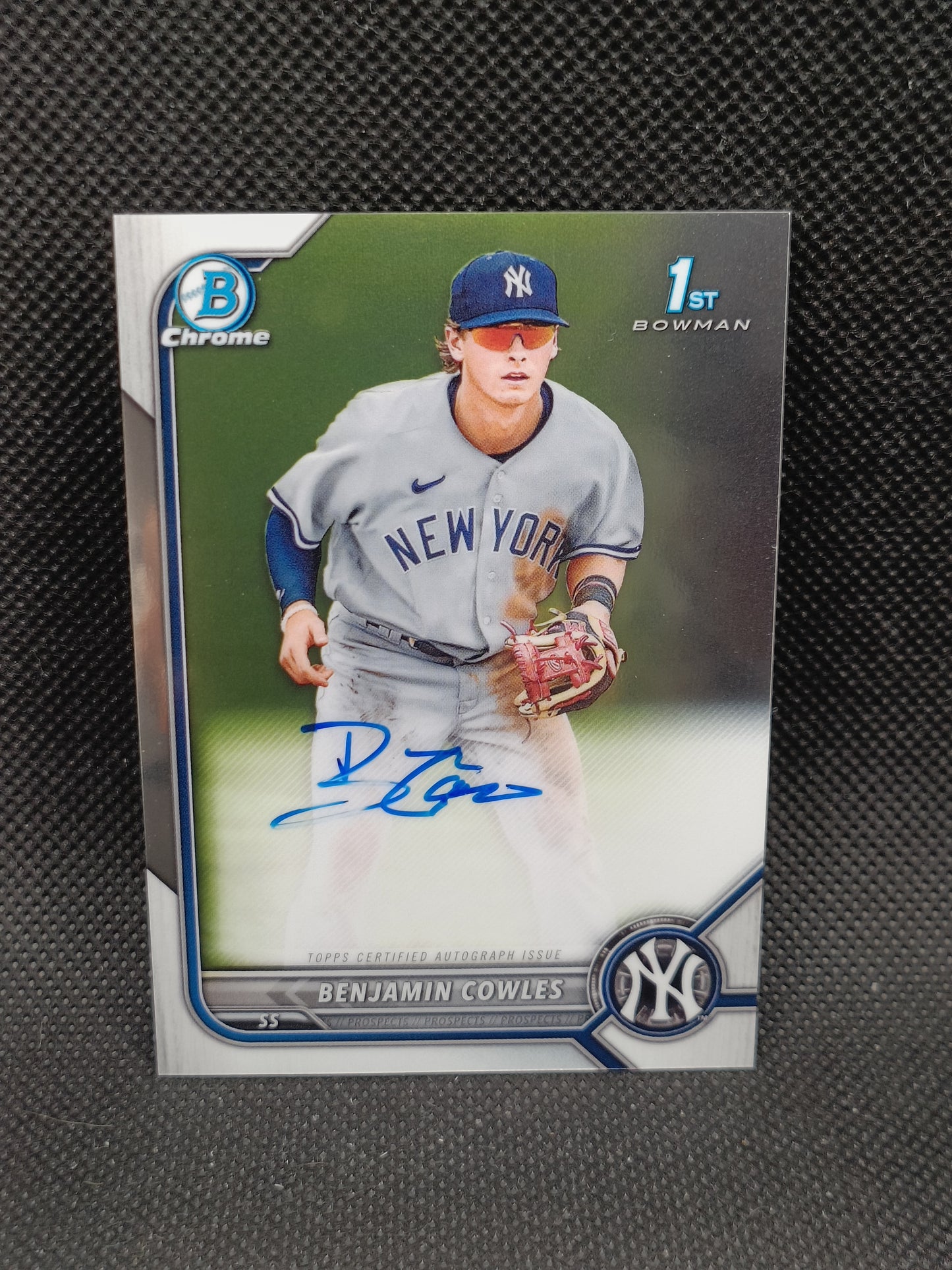 Benjamin Cowles - 2022 Bowman Chrome 1st Bowman Auto - New York Yankees