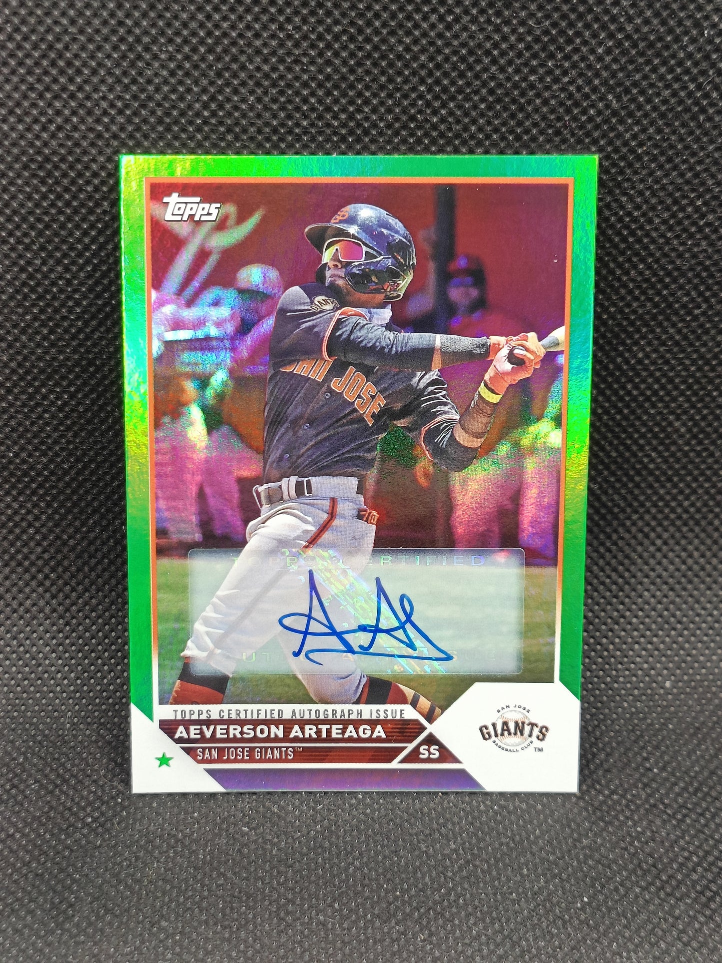 Aeverson Arteaga - 2023 Topps Pro Debut Auto Green /99 - San Francisco Giants