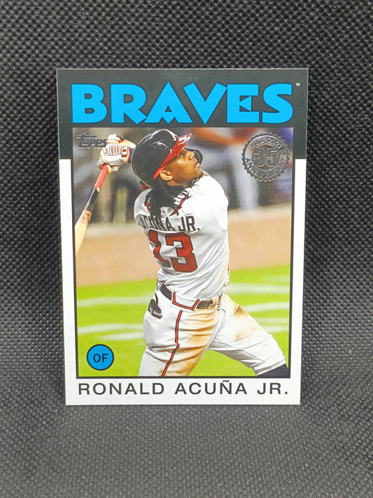 Ronald Acuna Jr - 2021 Topps Series One 1986 Insert - Atlanta Braves