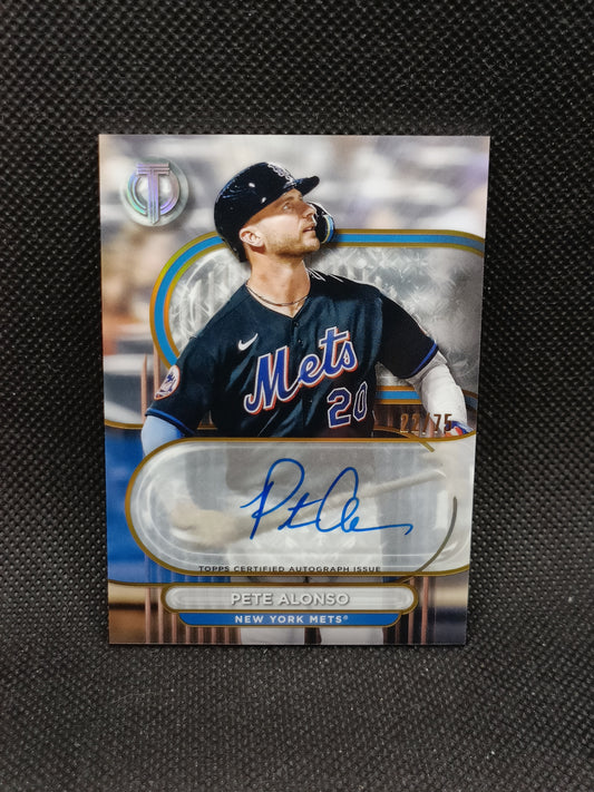 Pete Alonso - 2024 Topps Tribute Auto Gold /75 - New York Mets