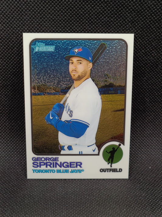 George Springer - 2022 Topps Heritage Chrome /999 - Toronto Blue Jays