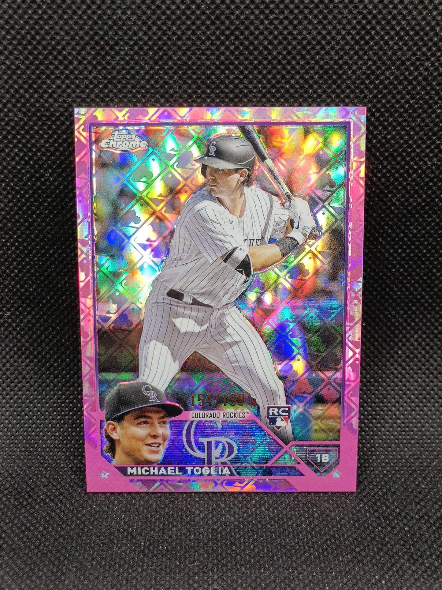 Michael Toglia - 2023 Topps Chrome Logofractor Edition Rookie Pink /199 - Colorado Rockies