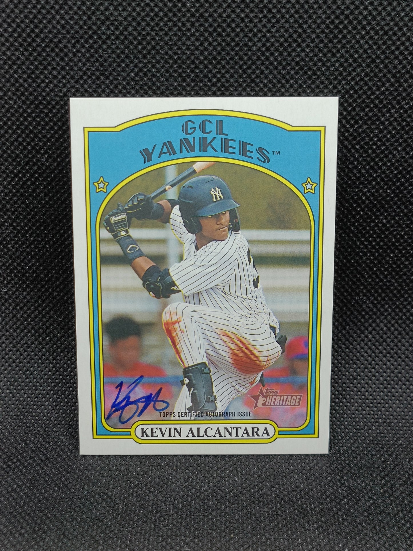 Kevin Alcantara - 2021 Topps Heritage Minor League Auto - New York Yankees