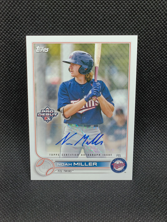 Noah Miller - 2022 Topps Pro Debut Auto - Minnesota Twins