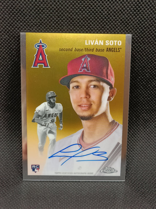 Livian Soto - 2023 Topps Chrome Platinum Anniversary Rookie Auto - LA Angels