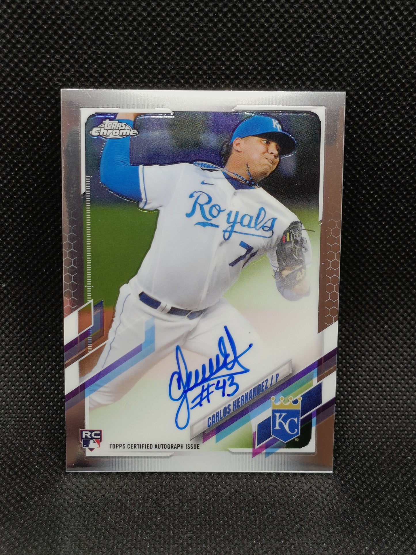 Carlos Hernandez - 2021 Topps Chrome Rookie Auto - Kansas City Royals