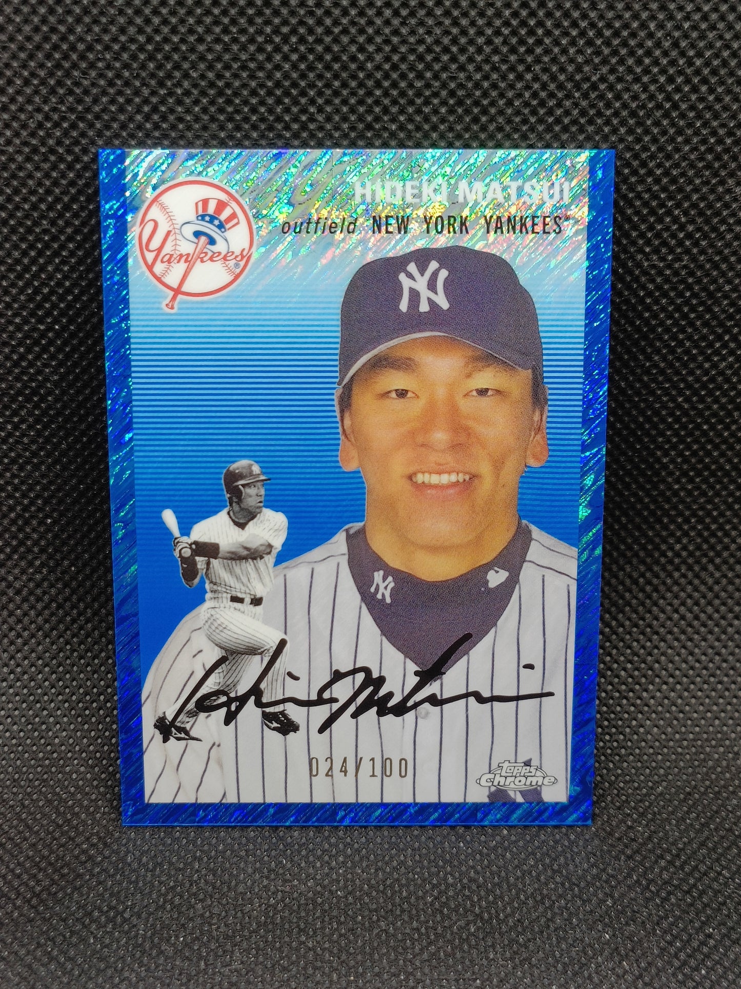 Hideki Matsui - 2023 Topps Chrome Platinum Anniversary Blue Shimmer /100 - New York Yankees