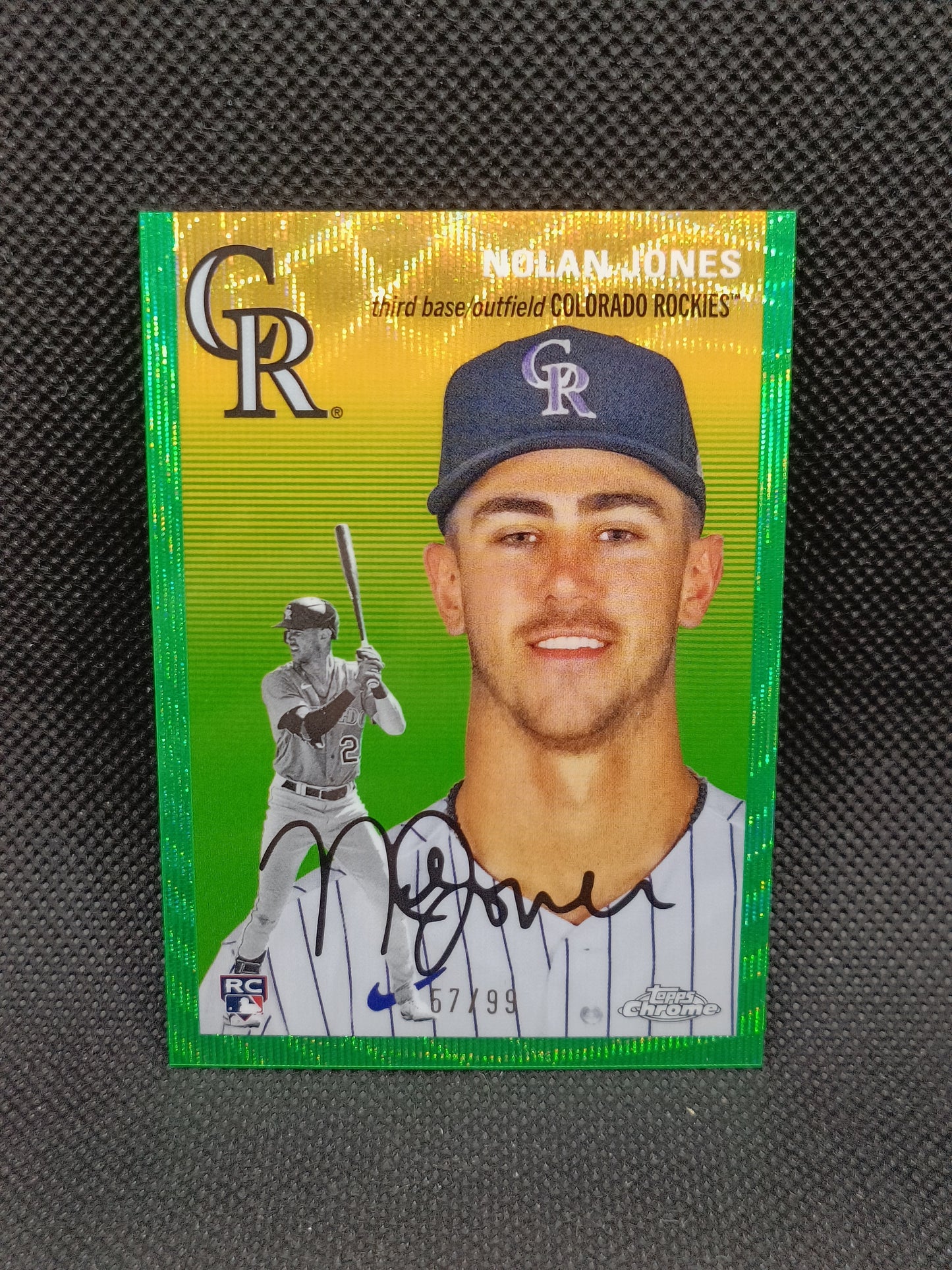 Nolan Jones - 2023 Topps Chrome Platinum Anniversary Rookie Green Wave /99 - Colorado Rockies