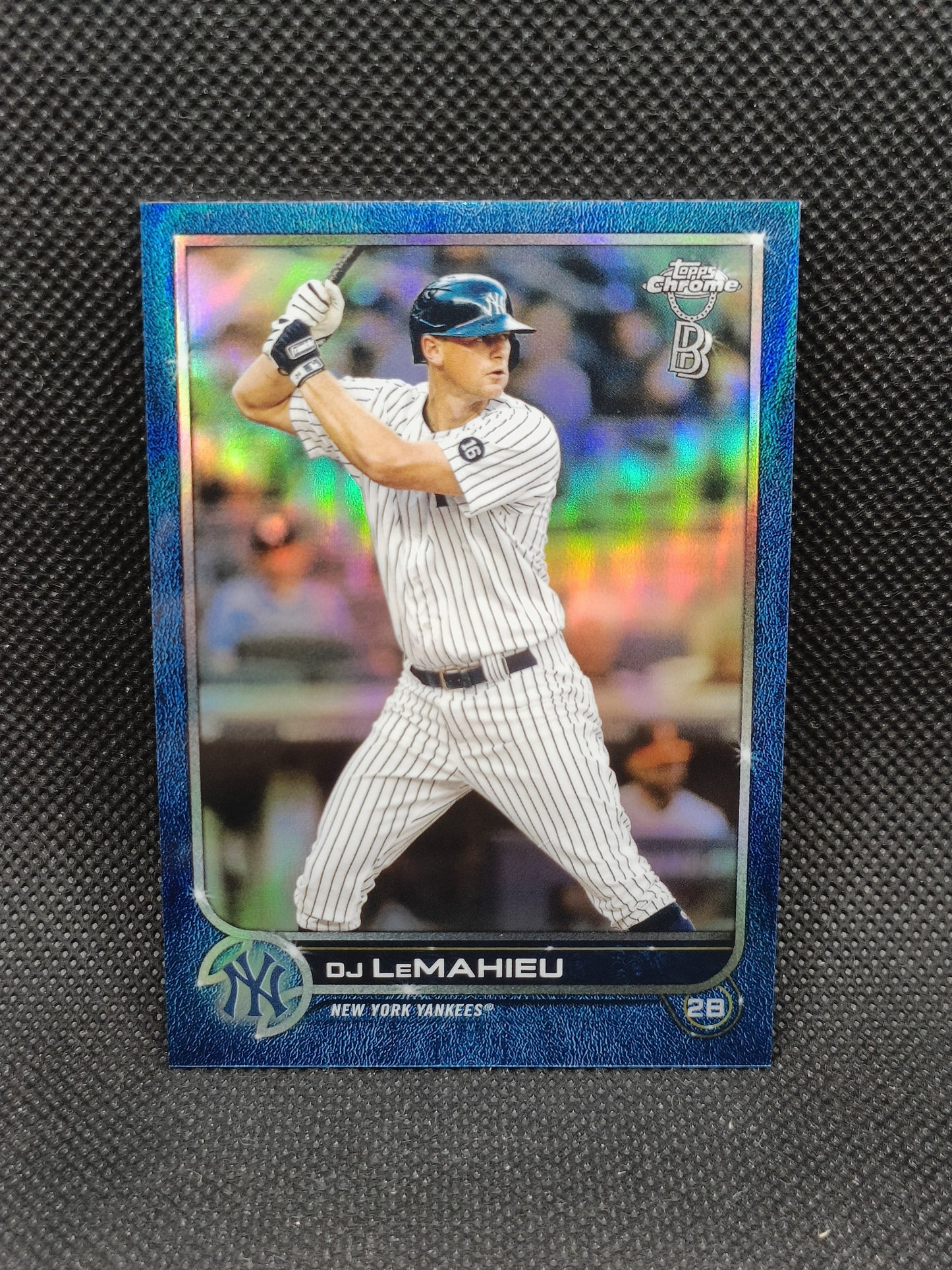 DJ LeMahieu - 2022 Topps Chrome Ben Baller Blue Refractor /75 - New York Yankees