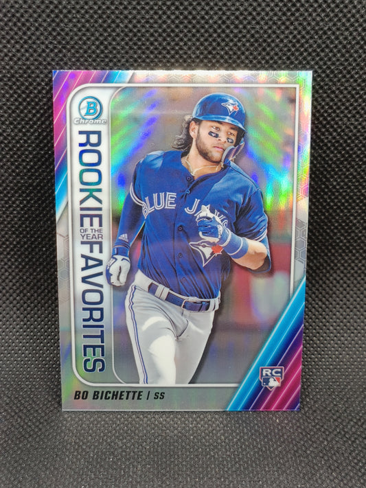 Bo Bichette - 2020 Bowman Chrome Rookie Of The Year Favorites Insert - Toronto Blue Jays