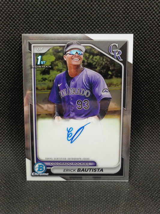 Erick Bautista - 2024 Bowman Chrome 1st Bowman Auto - Colorado Rockies