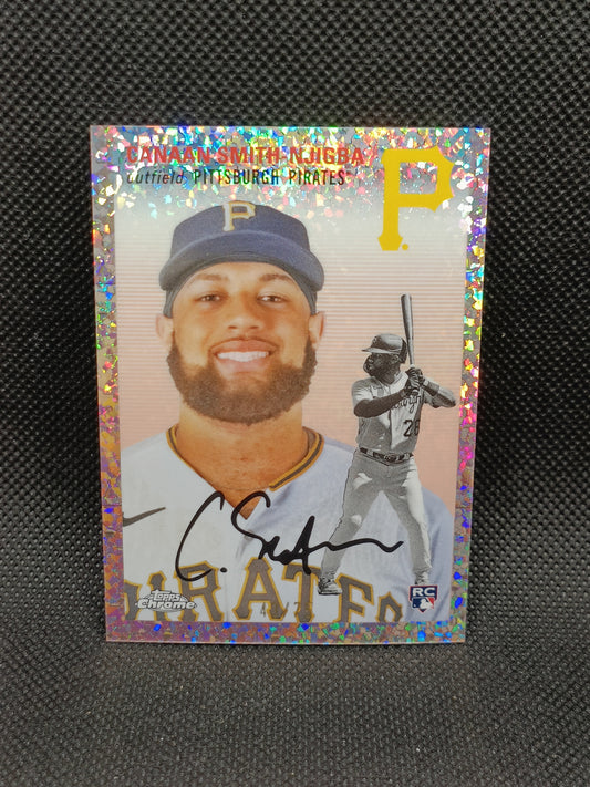 Canaan Smith-Njigba - 2023 Topps Chrome Platinum Anniversary Rookie Rose Gold Mini Diamond /75 - Pittsburgh Pirates