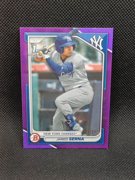 Jared Serna - 2024 Bowman 1st Bowman Purple Border /250 - New York Yankees