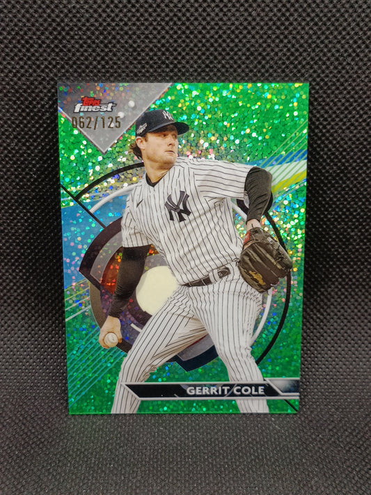 Gerrit Cole - 2023 Topps Finest Green Speckle Refractor /125 - New York Yankees