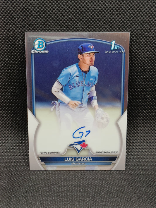 Luis Garcia - 2023 Bowman Chrome 1st Bowman Auto - Toronto Blue Jays