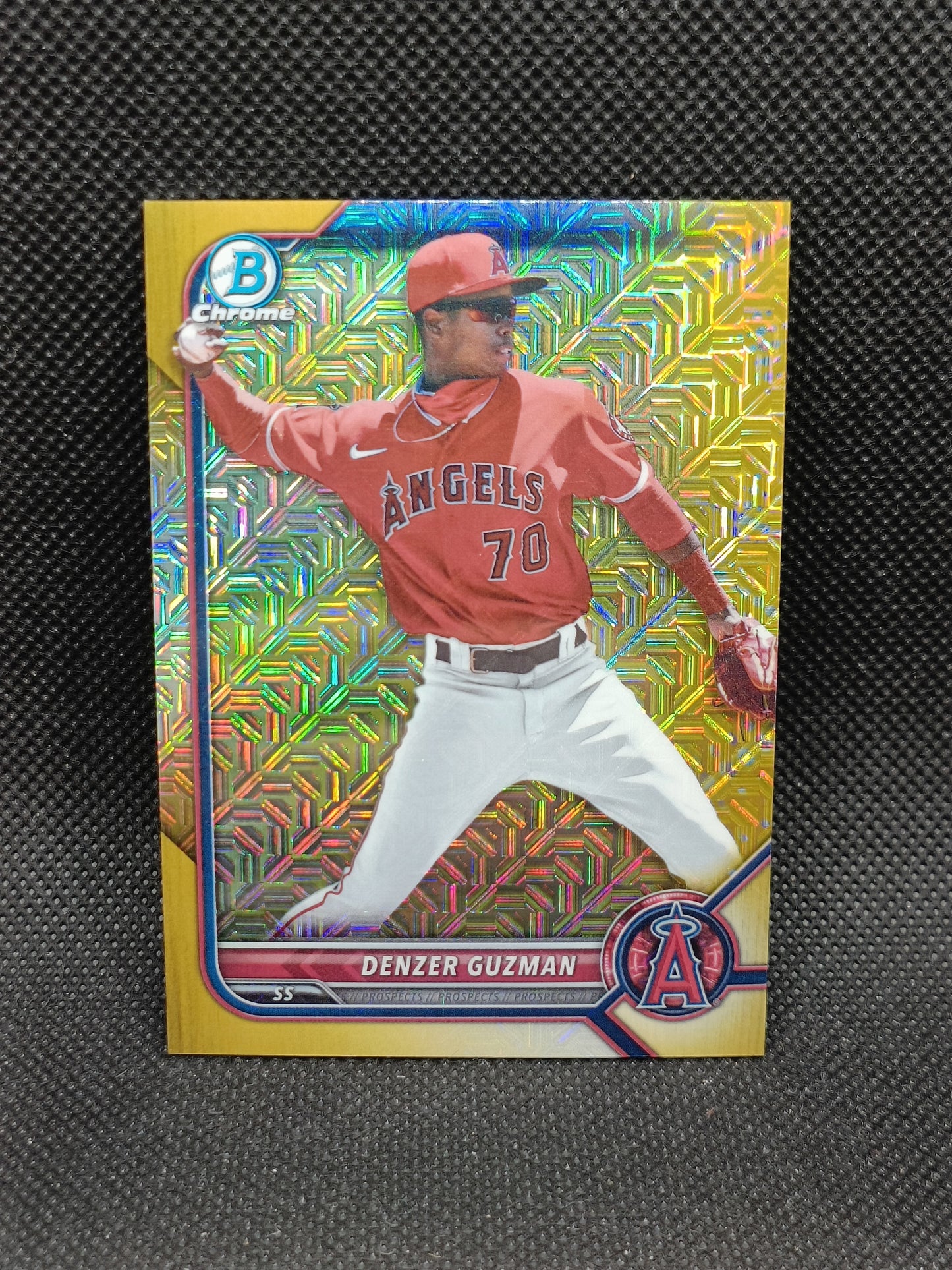 Denzer Guzman - 2022 Bowman Chrome Gold Mojo /50 - LA Angels