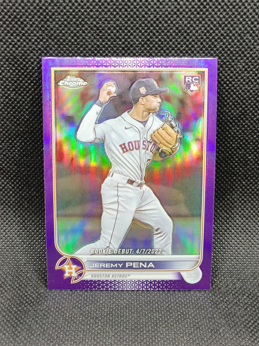 Jeremy Pena - 2022 Topps Chrome Update Rookie Debut Purple Refractor - Houston Astros