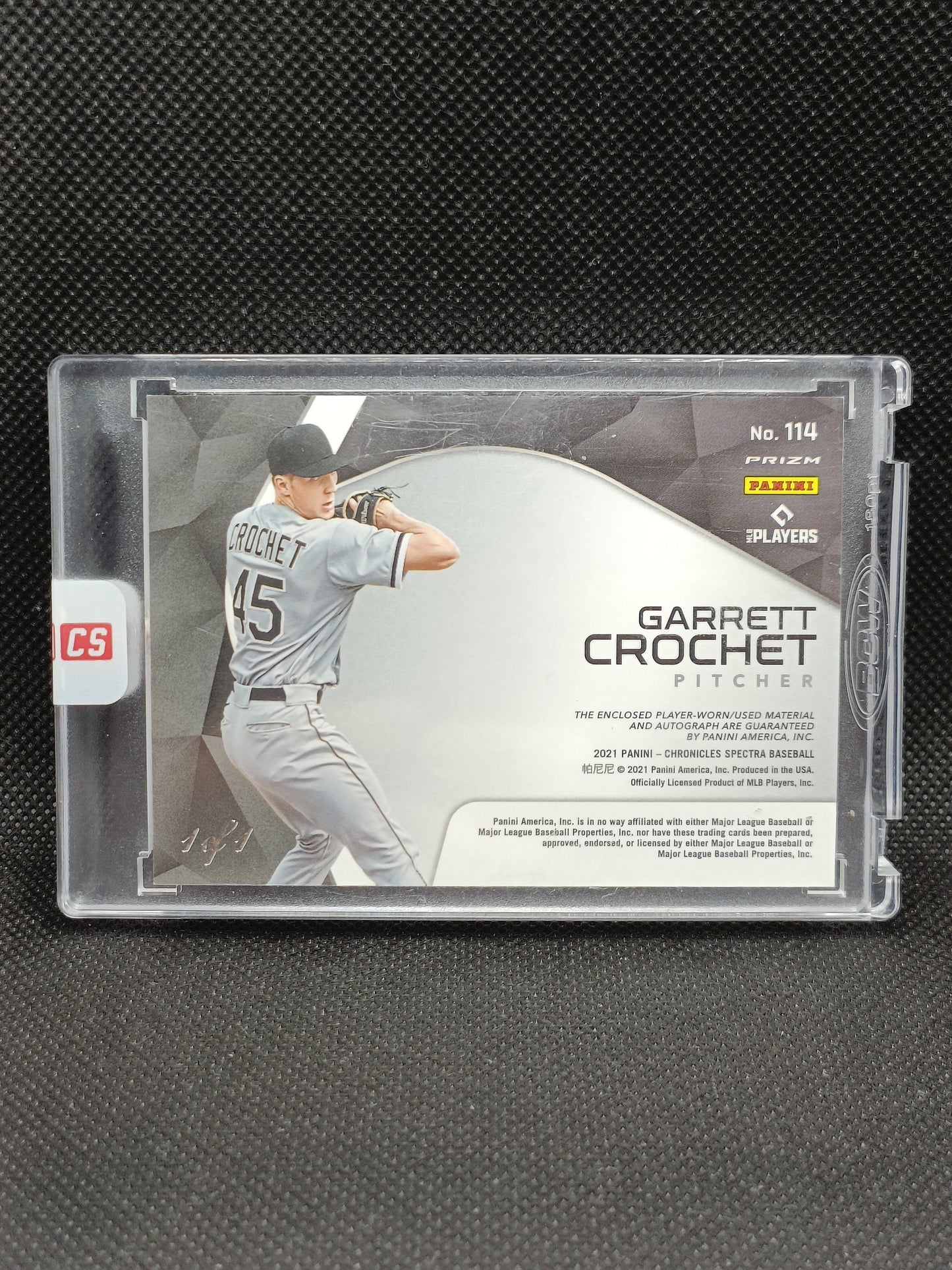 Garrett Crochet - 2021 Panini Spectra Rookie Patch Auto Nebula 1/1 - Chicago White Sox