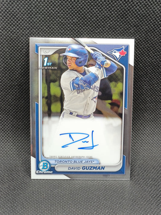 David Guzman - 2024 Bowman Chrome 1st Bowman Auto - Toronto Blue Jays