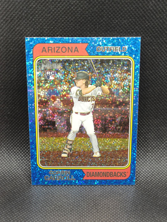 Corbin Carroll - 2023 Topps Heritage Rookie Blue Sparkle Chrome - Arizona Diamondbacks