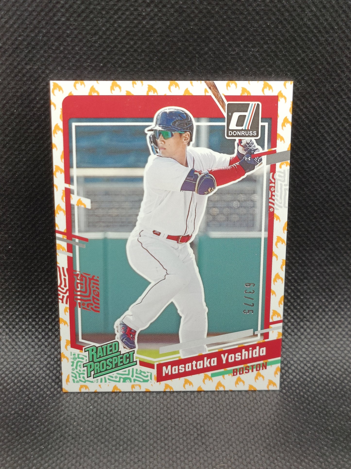 Masataka Yoshida - 2023 Panini Donruss Fire Emoji /75 - Boston Red Sox