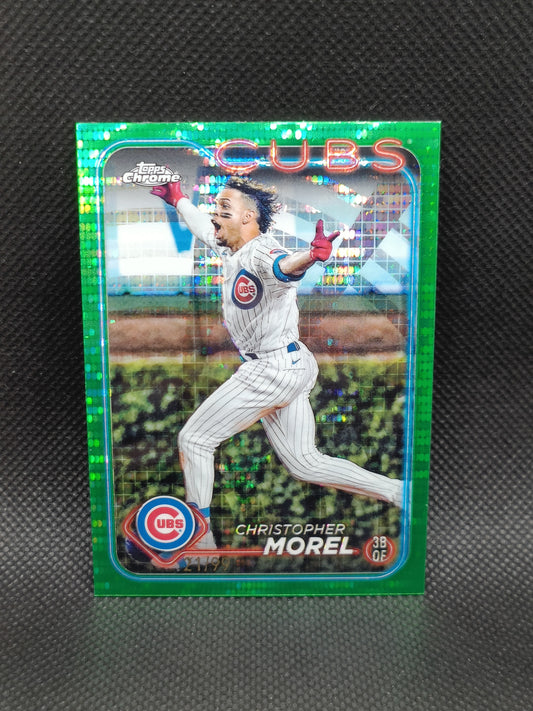 Christopher Morel - 2024 Topps Chrome Sonar Green Refractor /99 - Chicago Cubs