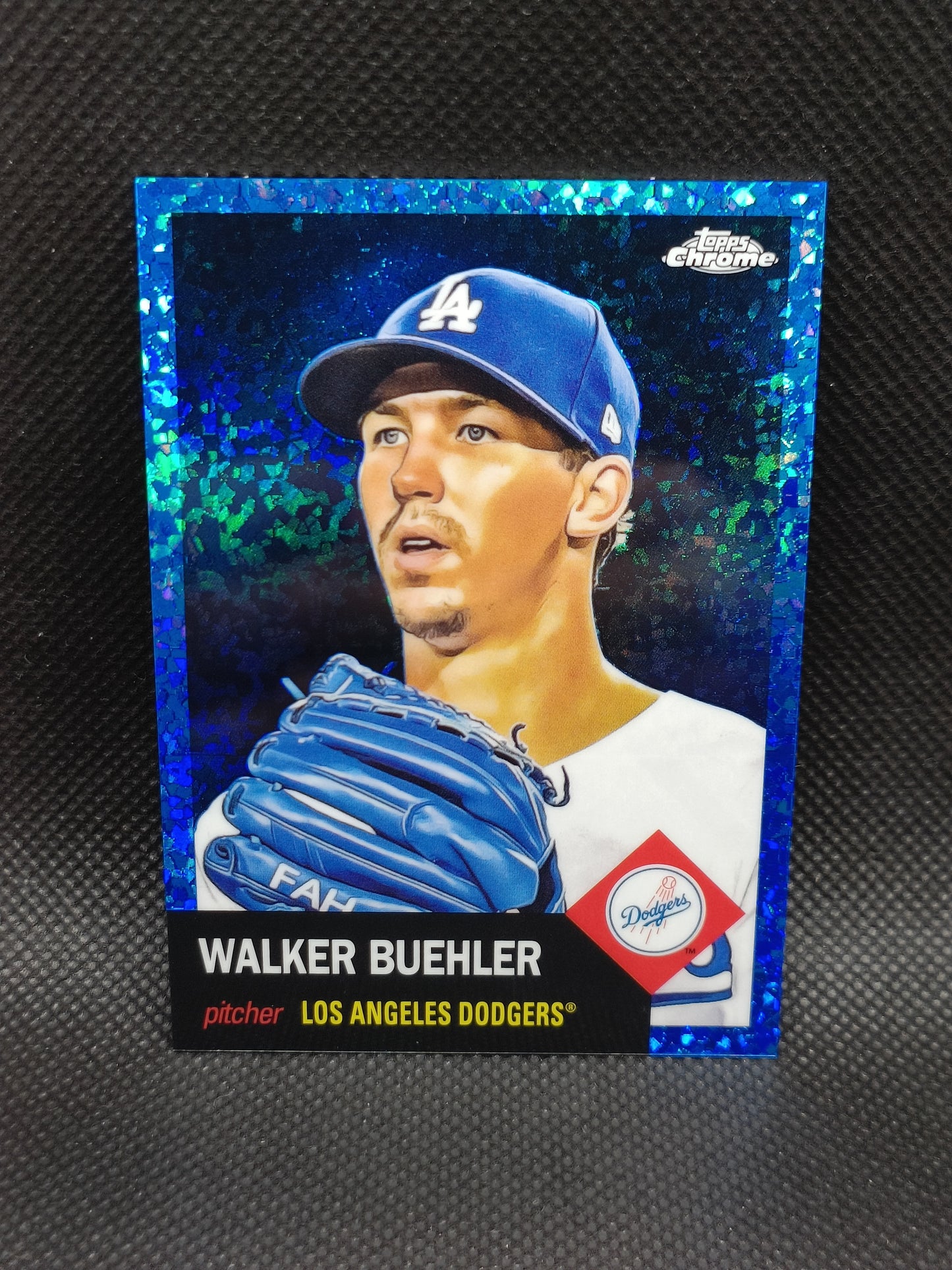 Walker Buehler - 2022 Topps Chrome Platinum Anniversary Blue Mini Diamonds /199 - LA Dodgers